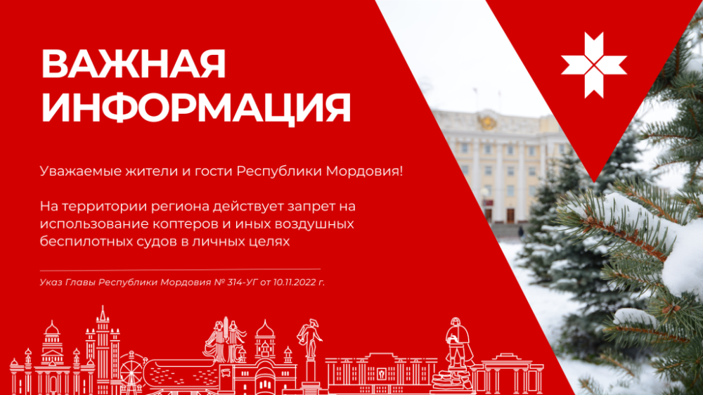В Мордовии запрещено использовать дроны и беспилотные суда в личных целях
